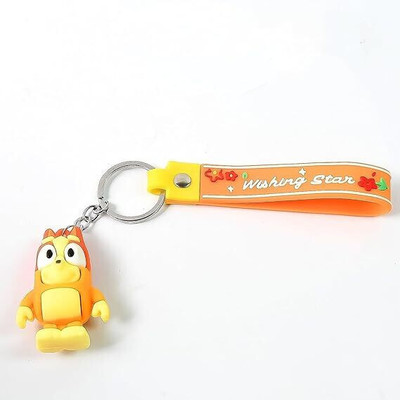 Raptas Cute 3D Cartoon Silicone Keychain with Metal Hook & Strap Key Chain