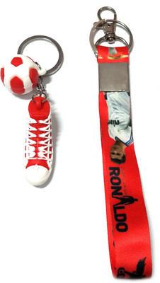 Meeko.com Cristiano Ronaldo CR7 tag with red shoe Keychain for bike & car Key Chain