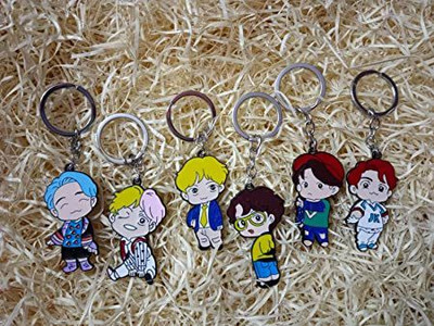 gtrp BTS Series Metal Key Chains | Set of 7 (BTS) | Tiny Tan | Bangtan Boys Key Chain