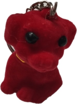 Idha Puppy Shape Keychain in RED color Pack of 2 Pcs Key Chain