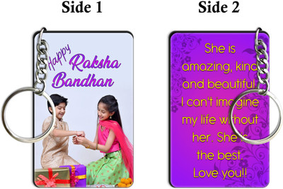 Party Gift Printed Raksha Bandhan keychain gift for Sisters Key Chain