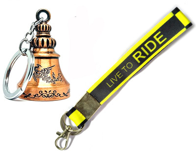 Meeko.com L-Live to Ride tag key chain with Guardian bell key chain for bike and scotter Key Chain