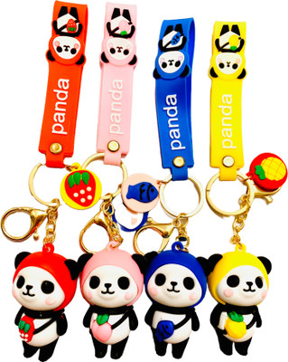 GKM Cute Fisher Panda Theme Design combo set keychain Key Chain