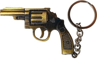 RRCollection Revolver Gun Model Pistol Shaped Metal Keychain for Bike & Cars Key Chain