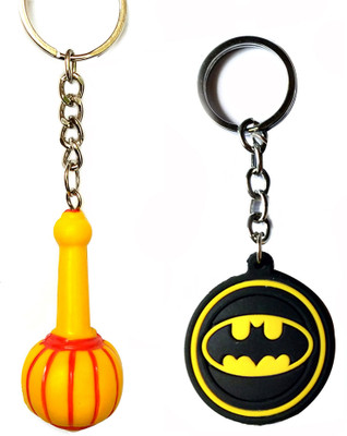 ShopTop Batman rubber and yellow gada Key Chain