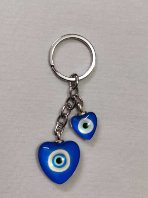 Shree Empire Evil Eye 2 Heart Design Key Chain