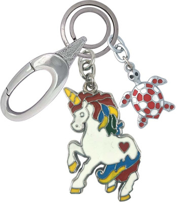 HANDSOME ISK Beautiful & Attractive Unicorn With Turtle Locking Lock Key Chain