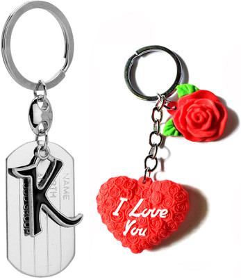 Meeko.com Red Heart Rubber With K Letter Bike Key Chain 04f6h Key Chain
