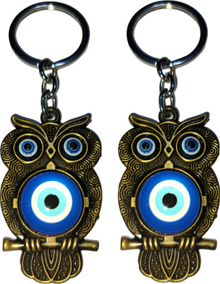 MAG BEE Evil Eye Proection (Design-17) Combo Pack of 2 for Car Bike-kC929 Key Chain