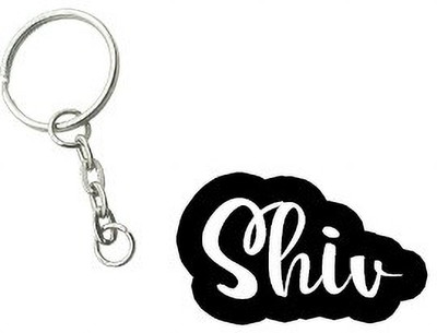 SY Gifts Shiv Black White Name Keychain Key Chain
