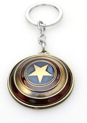 gtrp key Chain-key-Captain-America-Avengers-Shield-Red-Copper-Key-Ring Key Chain