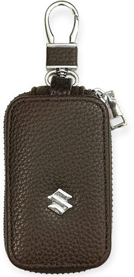 AMANVANI Stylish Leather Key Chain, Keychain For Boys/Men Zipper Key Chain Bag Key Chain