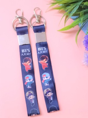 Johnnie Boy BTS BT21 Theme Printed Strap Key chain key ring for Bike & Car (Pack of 2) Key Chain