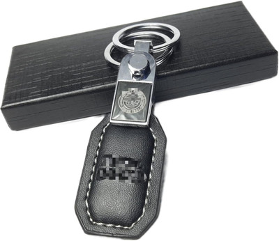 nuira Premium Hook Locking Two Rings Black Color Keychain For Bike, Car Keyring Key Chain