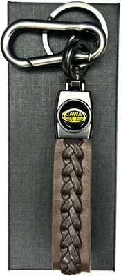 FLAMBE jawa Brown Cross Design Belt Keychain Key Chain