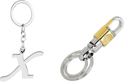 Mundkar Gold Hook & Alphabet -X Key Chain