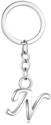 SHRI JI Stylish Letter Alphabet Initial N Letter Key Ring Key Chain