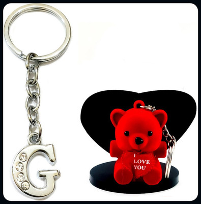 Meeko.com alphabet G & teddy 0.03-A Key Chain
