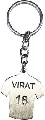 MORELL N-Laser cut Virat Kohli keychain. Virat 18 Metallic Laser cut keychain. Key Chain