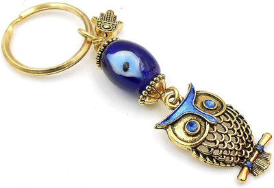 Auto Emporium Golden Owl Evil Eye Keychain Key Chain