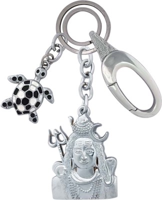 SHOKY LOOKS Attractive Design Shiv Bholenath With Turtle Locking Lock Key Chain