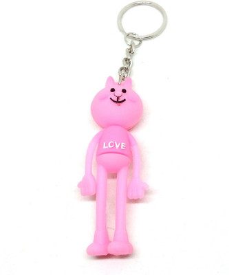 Pinaka PC1311 Pink Long Bunny Keyring Key Chain