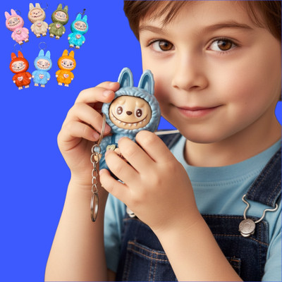 FlyTouch Cute Labubu Face Changing Keychain for Gift, Kids, and Collectible Use Key Chain