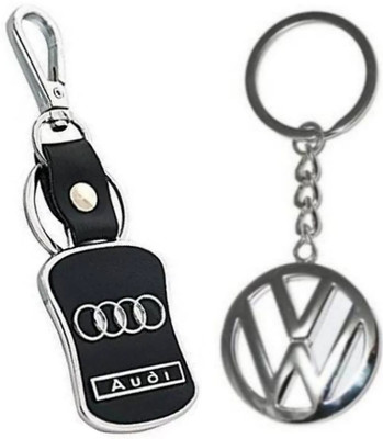Jainsburys Combo of Audi Leather & Volkswagen metal keychain & Best Quality Keychain Key Chain