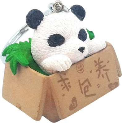 Key Era Cute Teddy Bear In Japanese Fiber Box Keychain white Key Chain