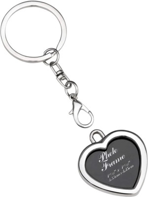 csp keychain heart shape key for photo in metal Key Chain
