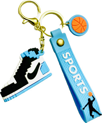 GKM Latest 3D Zigzag shoes high quality keychain with hook Key Chain