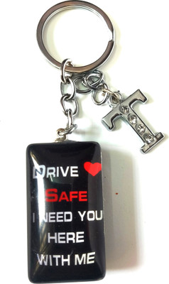 Meeko.com Glass Drive Safe With T Letter Bike Key Chain 03 Key Chain