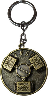 Svrt Mart Thor Hammer Keychain – Marvel Avengers Metal Collectible with Norse Runes Design Key Chain