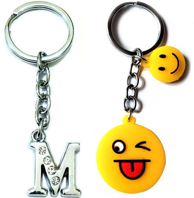 Meeko.com letter A & smiley 0.05_kk190 Key Chain