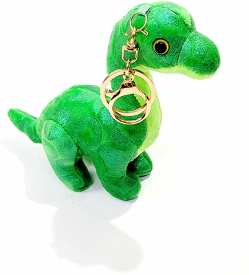 ADOREAL DINOSAUR SOFT TOY GREEN COLOR KEYCHAIN AND KEYRING Key Chain