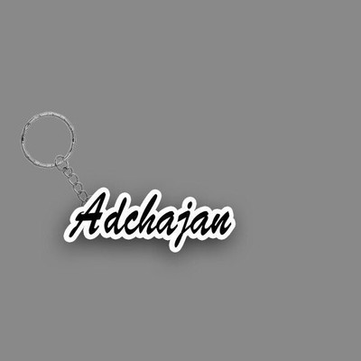 Prihit NEW_BBG Adchajan Name Keychain White And Black Key Chain