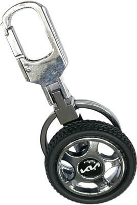 HappierYou Kia Tyre Rotary Wheel Keychain Locking Key Chain Key Chain