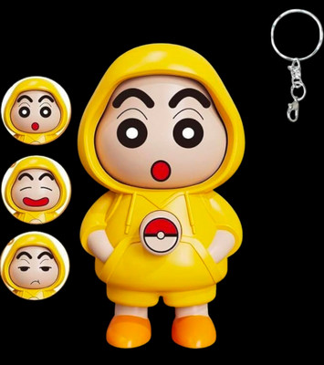 FlyTouch Shinchan Funny Cartoon Hoodie Figure Keychain For Stylish Bag Car Decorations Key Chain