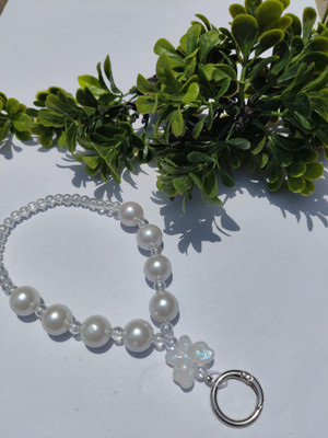 voxsara Pearl Beaded Phone key chain Strap Bracelet Keychain for Phone, Purse, Camera Key Chain