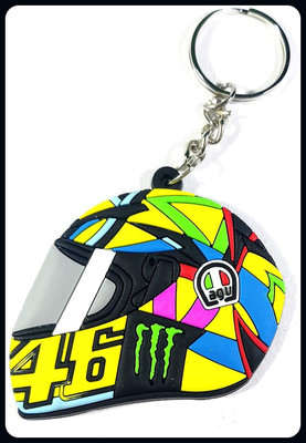 Meeko.com VR46 Rubber helmet design key chain-A Key Chain
