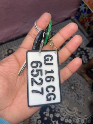 DreamProduct 3d Printed Number Plate Keychain Key Chain