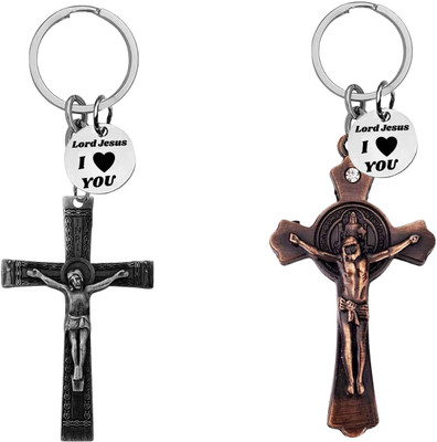 The Men Gift Jesus cross and Crucifix Design Keychains ShivkeyCom667-662 Key Chain