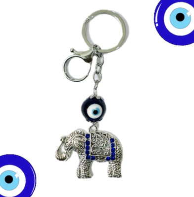 SHRI JI BEAUTIFUL ELEPHANT with stone Evil Eye Keychain Key Chain