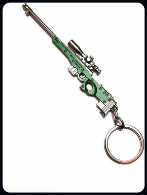 gtrp Pubg AWM Metal Gun Keychain Sniper Weapon (Multi Color) 11 cm Size-A Key Chain