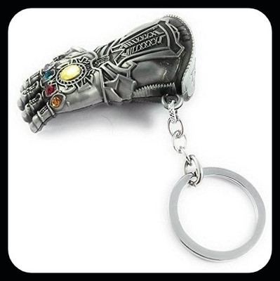 gtrp Trendy-New Series Power Stone Marvel Metal Keychain Silver Key Chain