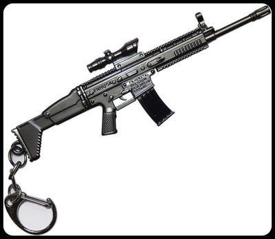gtrp Top_PUBG Game Battleground Premium Metal Gun's Keychain Key Ring - Black Gun's Key Chain