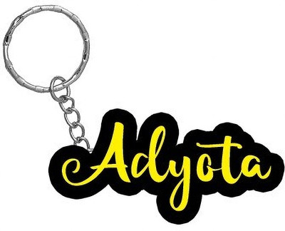 SY Gifts Adyota Name Black Yellow Name Keychain Key Chain