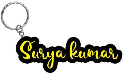 SY Gifts Surya kumar Name Black Yellow Name Keychain Key Chain