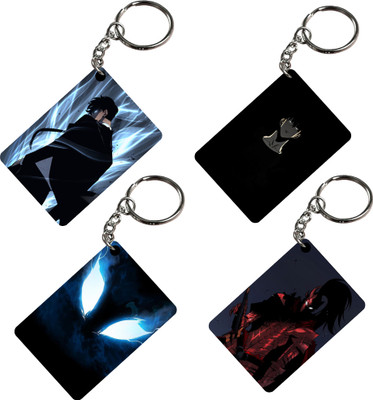 Printkaya SoloLeveling04 (Pack of4)Anime Printed Keychain For Bike,Car Key Chain Key Chain Key Chain