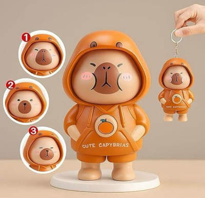 Vaibhav Creations 3D Face Changing Cute Bear Key Chain